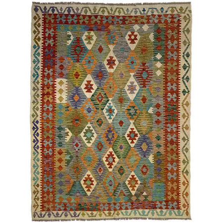 Handmade Multi Kilim Geometric 5x8 ft