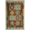 Handmade Multi Kilim Geometric 4x6 ft