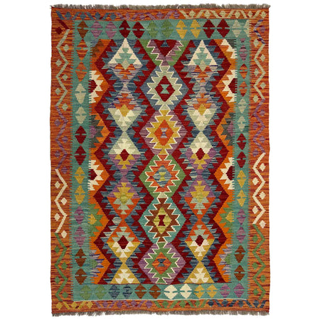 Handmade Multi Kilim Geometric 4x6 ft