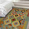Handmade Multi Kilim Geometric 4x6 ft