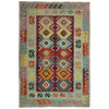 Handmade Multi Kilim Geometric 4x6 ft
