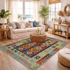 Handmade Multi Kilim Geometric 4x6 ft