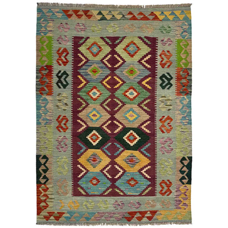 Handmade Multi Kilim Geometric 4x6 ft