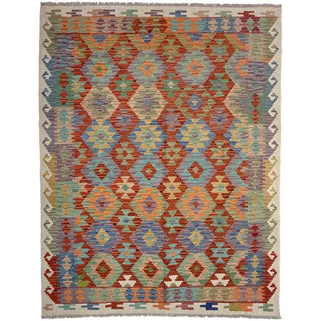 Handmade Multi Kilim Geometric 5x8 ft