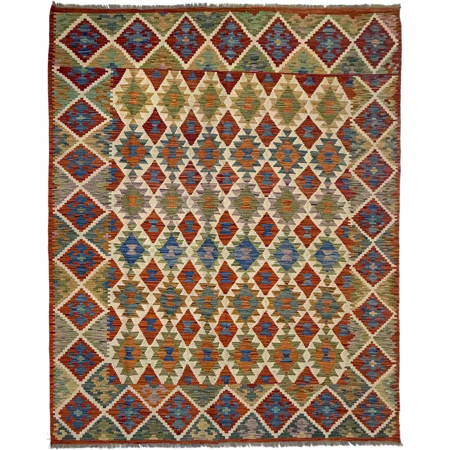 Handmade Multi Kilim Geometric 5x8 ft