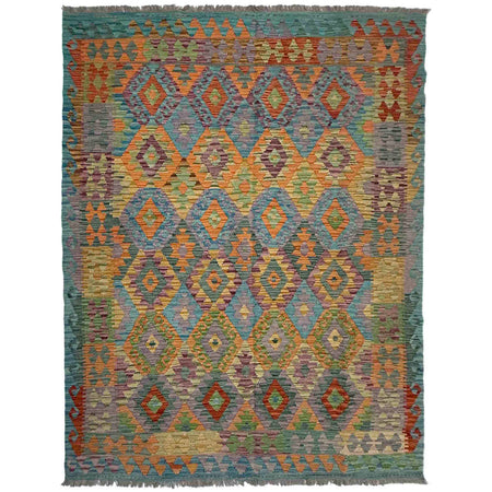 Handmade Multi Kilim Geometric 5x8 ft