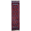 Mashwani Area Rug Runner Handmade Deep Red Geometric 8'