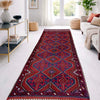 Mashwani Runner Handmade Deep Red Geometric 8' Runner