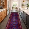 Mashwani Runner Rug Handmade Deep Red Geometric 8' Runner