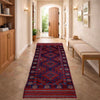 Mashwani Runner Handmade Deep Red Geometric 8' Runner