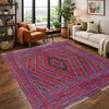 Mashwani Runner Rug Handmade Multi Geometric 4x4 ft