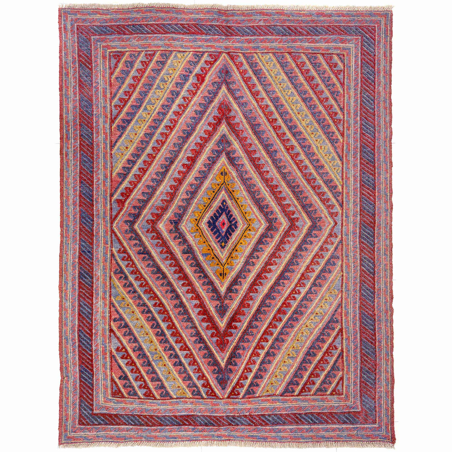 Mashwani Runner Rug Handmade Multi Geometric 5x6 ft
