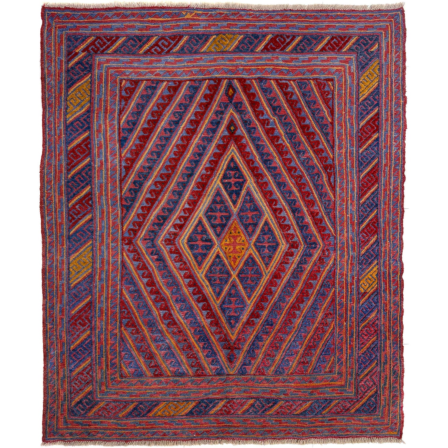 Mashwani Runner Rug Handmade Multi Geometric 5x6 ft