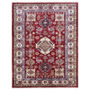 Kazak Rug Handmade Red Medallion 4x6 ft