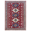 Kazak Rug Handmade Red Medallion 7x10 ft