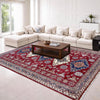 Kazak Rug Handmade Red Medallion 7x10 ft