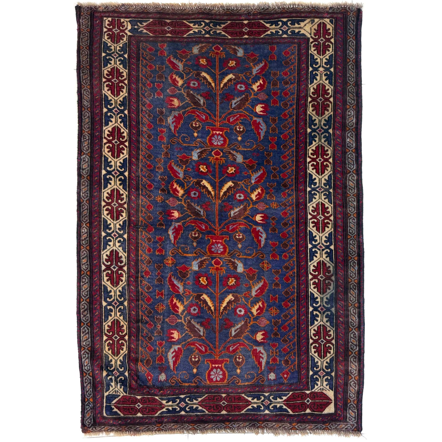 Baluchi Rug Handmade Multi Geometric 3x5 ft