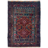 Baluchi Rug Handmade Multi Prayer Design 2x4 ft