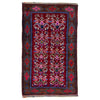 Baluchi Rug Handmade Multi Geometric 3x5 ft