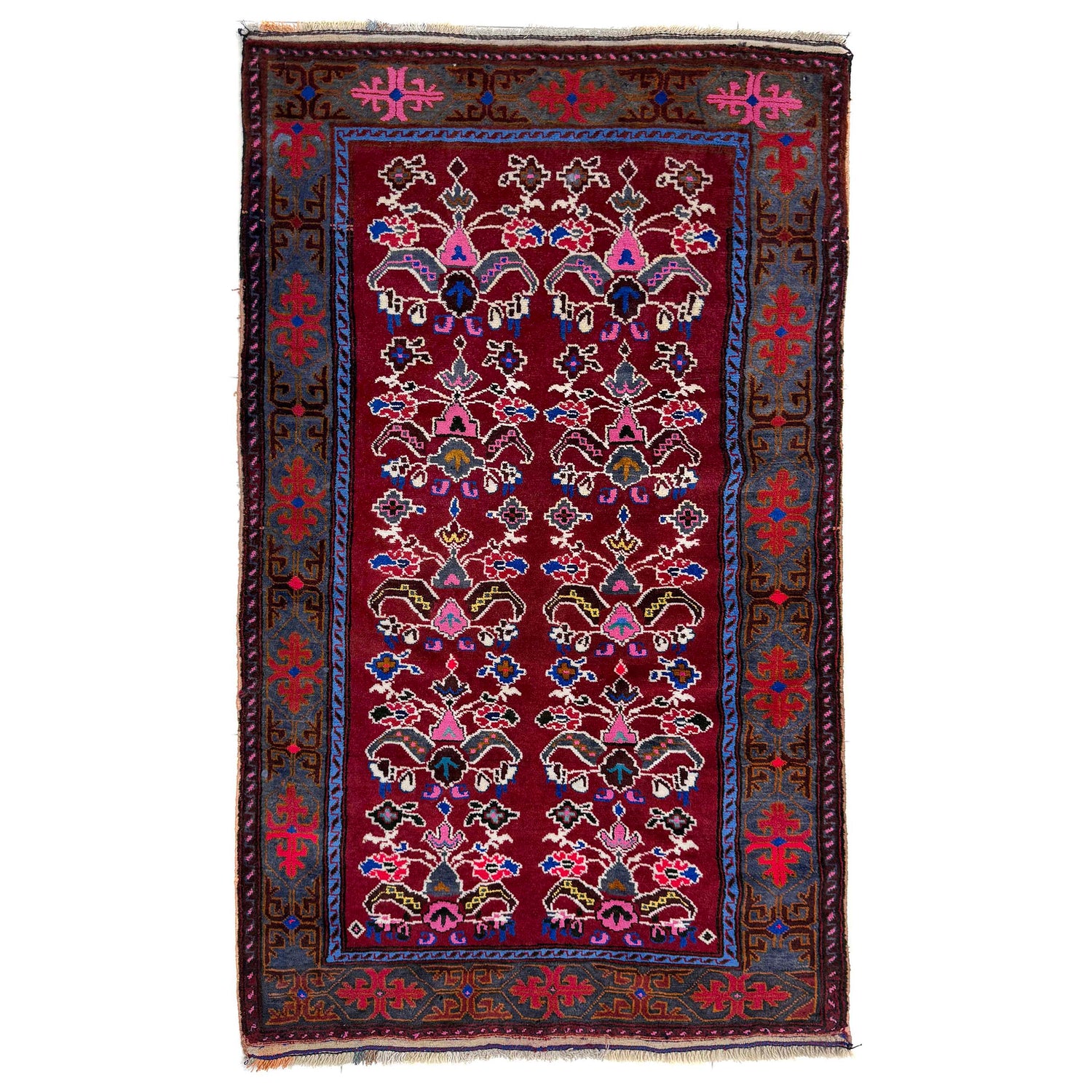 Baluchi Rug Handmade Multi Geometric 3x5 ft