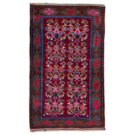 Baluchi Rug Handmade Multi Geometric 3x5 ft