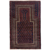 Baluchi Rug Handmade Multi Prayer Design 3x5 ft