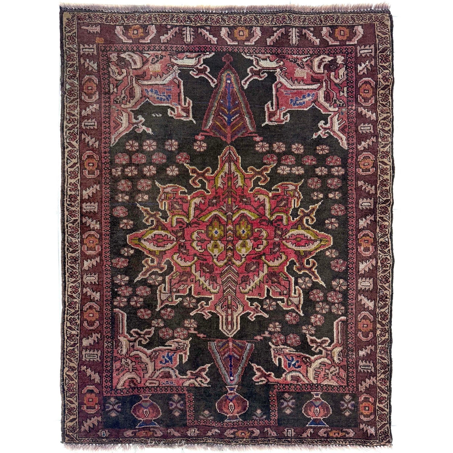 Baluchi Rug Handmade Multi Geometric 2x4 ft