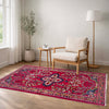 Baluchi Rug Handmade Red Geometric 2x4 ft