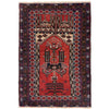 Baluchi Rug Handmade Red Prayer Design 2x4 ft