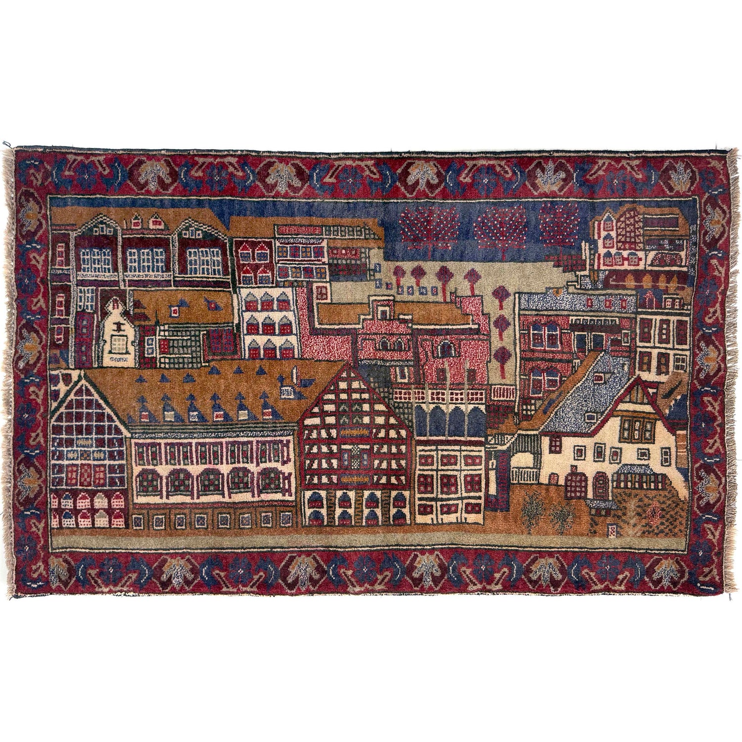 Pictorial Rug Handmade Multi Design