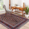 Mashwani Runner Rug Handmade Multi Geometric 4x4 ft