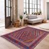 Mashwani Runner Rug Handmade Multi Geometric 4x4 ft