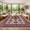 Kazak Rug Handmade Beige Medallion 5x8 ft
