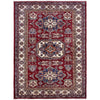 Kazak Rug Handmade Red Medallion 5x8 ft