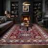 Kazak Rug Handmade Red Medallion 5x8 ft