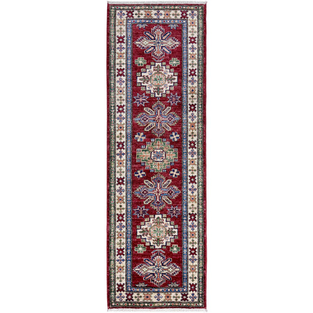 Kazak Rug Handmade Red Medallion 6' Runner
