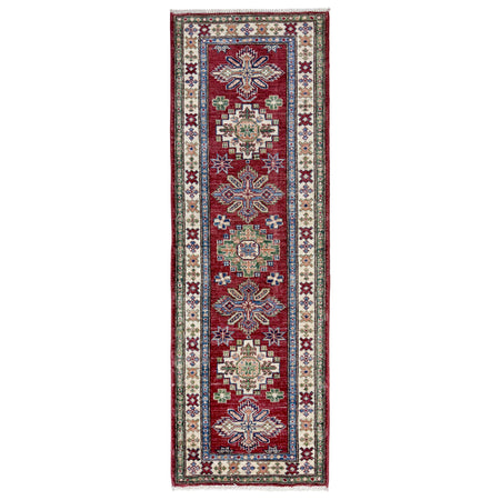 Kazak Rug Handmade Red Medallion 6' Runner