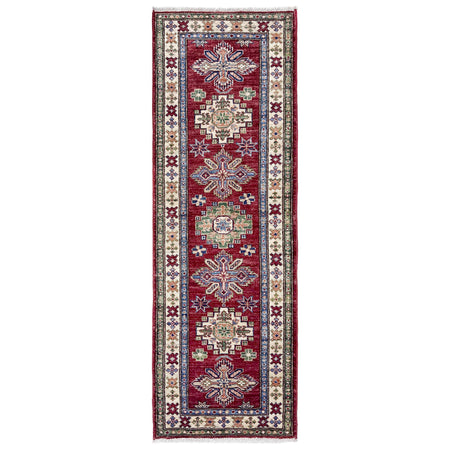 Kazak Rug Handmade Red Medallion 6' Runner