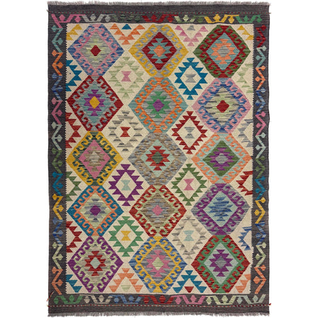 Hand Knotted Afghan Style Kilim – 149 x 193 cm | SKU: Y39665