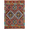 Hand-Knotted Multi Geometric Vegetable Kilim Area Rug – 2' 9" x 4' 1" ft (85 x 125 cm) | SKU: Y39680
