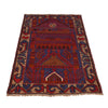 Baluchi Rug Handmade Multi Prayer Design 2x4 ft
