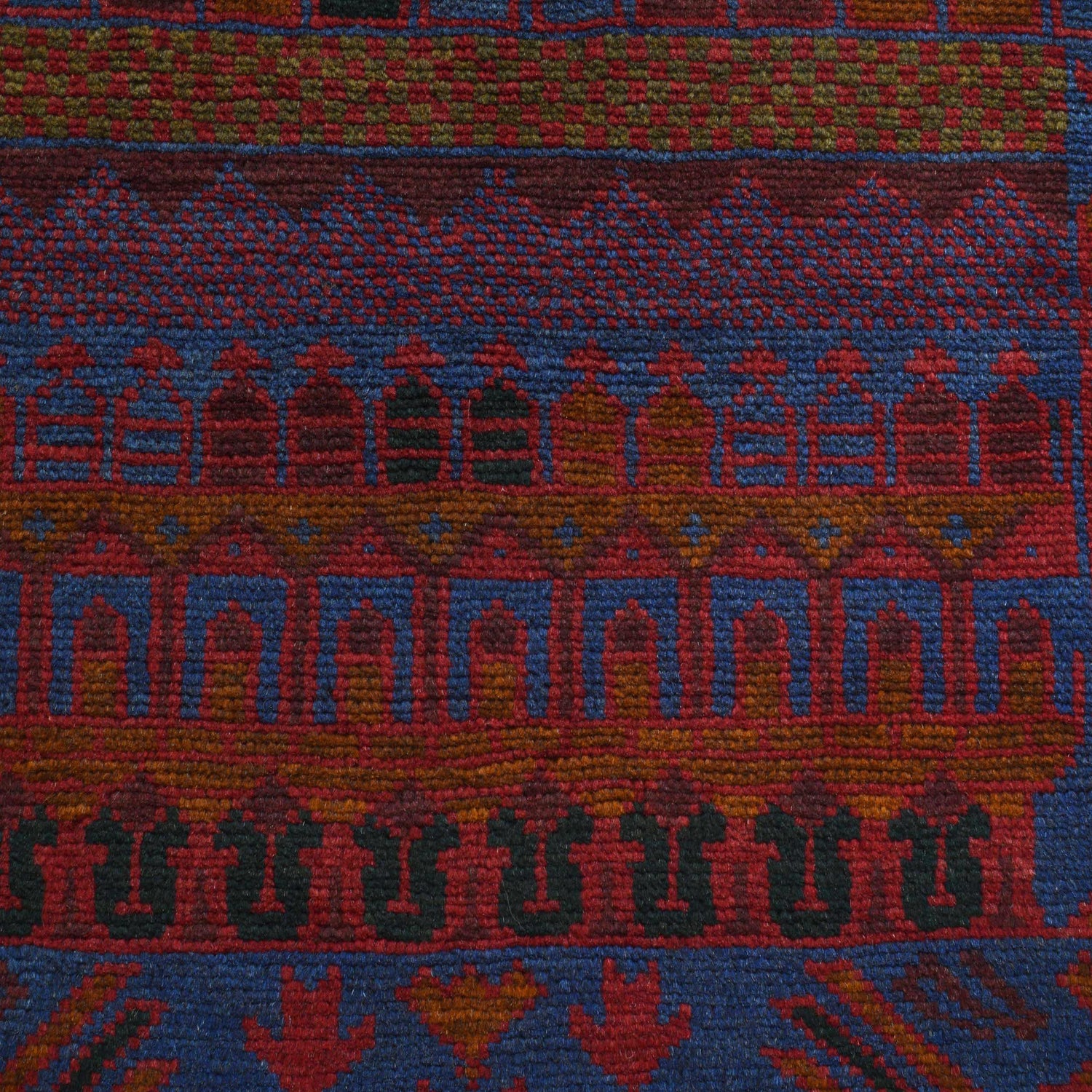 Baluchi Rug Handmade Multi Prayer Design 2x4 ft