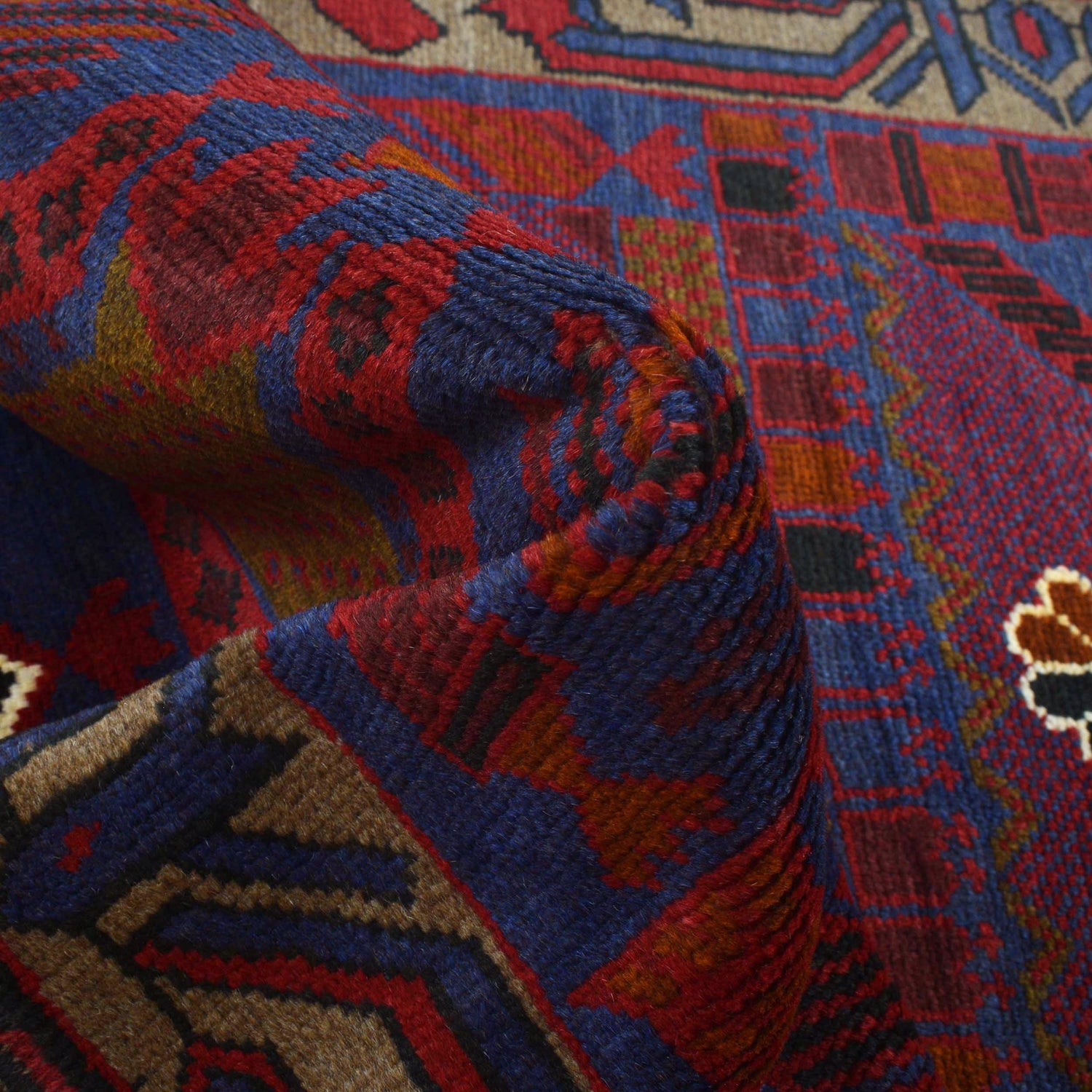 Baluchi Rug Handmade Multi Prayer Design 2x4 ft