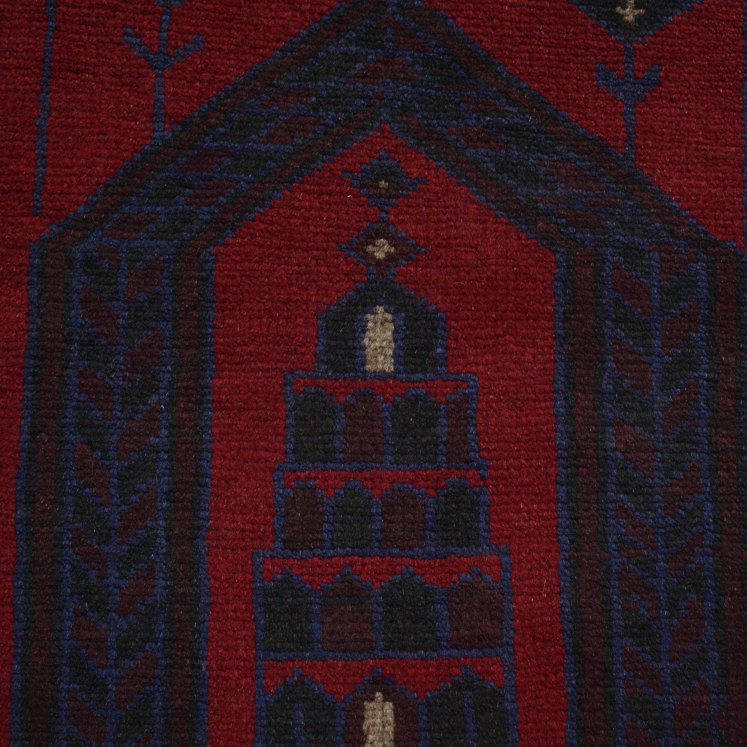 Baluchi Rug Handmade Red Prayer Design 3x5 ft