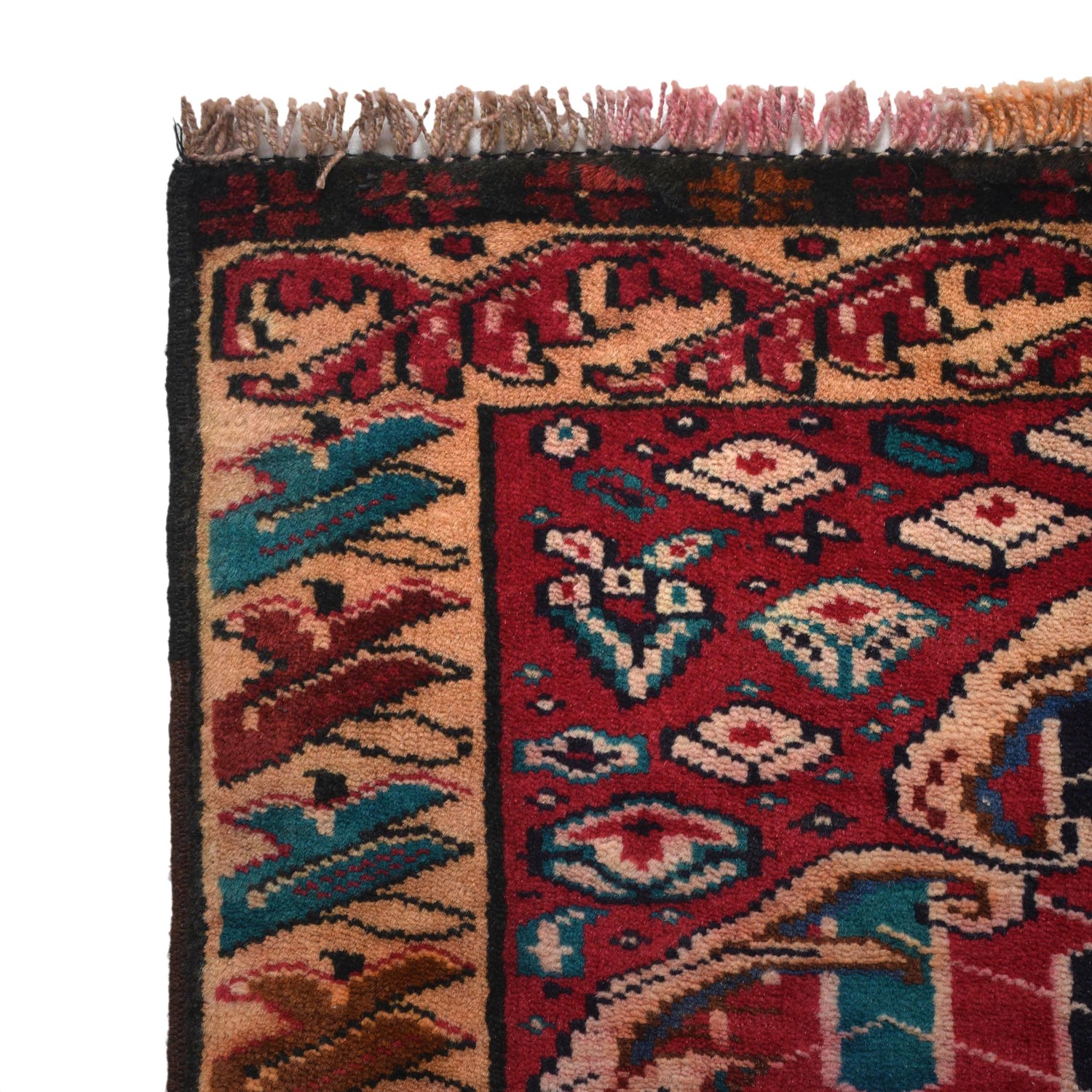 Baluchi Rug Handmade Red Prayer Design 2x4 ft