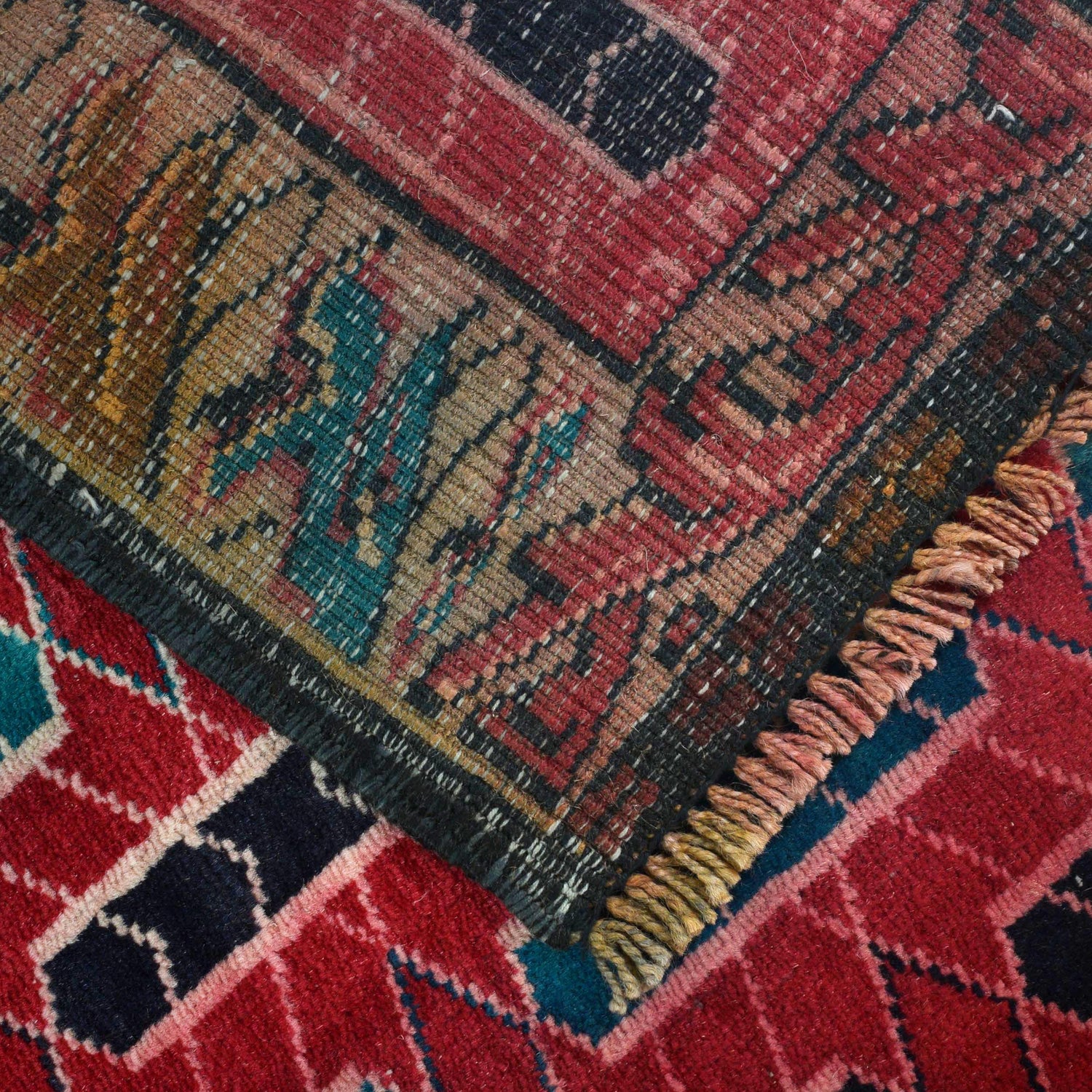 Baluchi Rug Handmade Red Prayer Design 2x4 ft