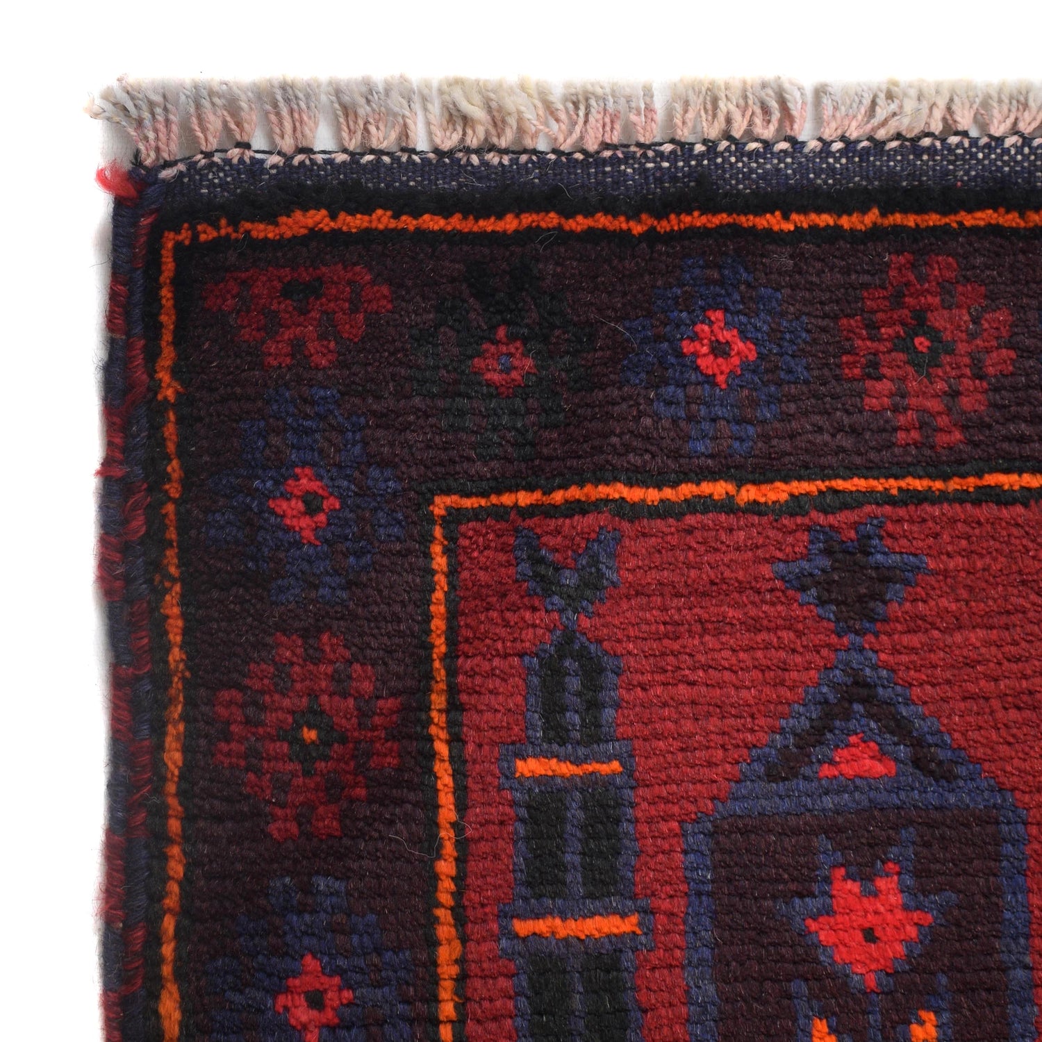 Baluchi Rug Handmade Red Prayer Design 3x5 ft
