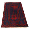 Baluchi Rug Handmade Navy Blue Geometric 2x4 ft