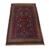 Baluchi Rug Handmade Dark Blue Geometric 3x5 ft