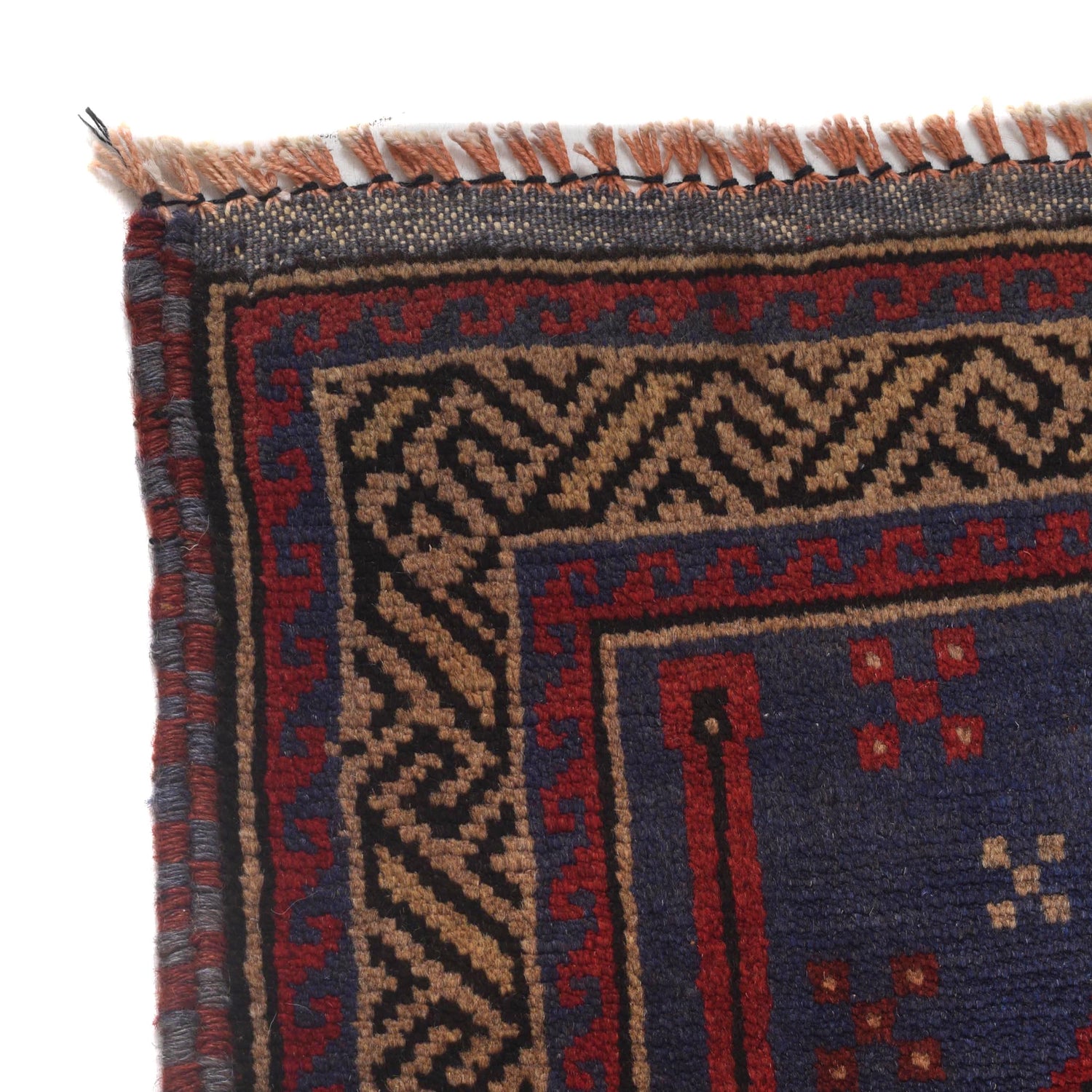 Baluchi Rug Handmade Dark Blue Geometric 3x5 ft